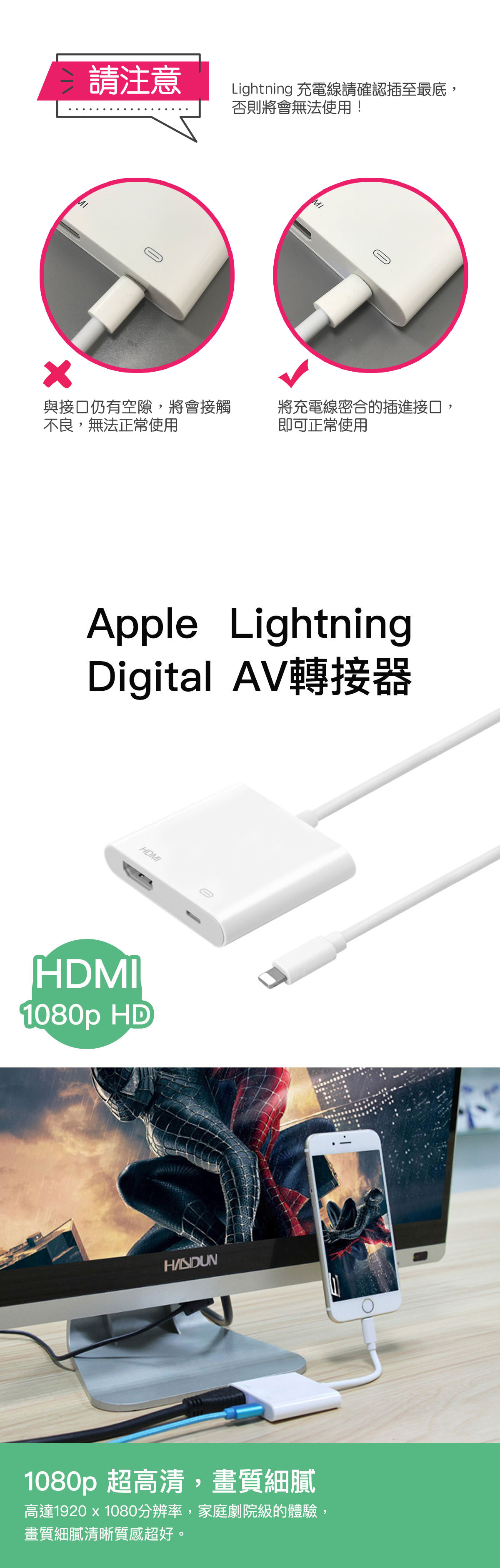 Apple Lightning Digital AV 轉接器