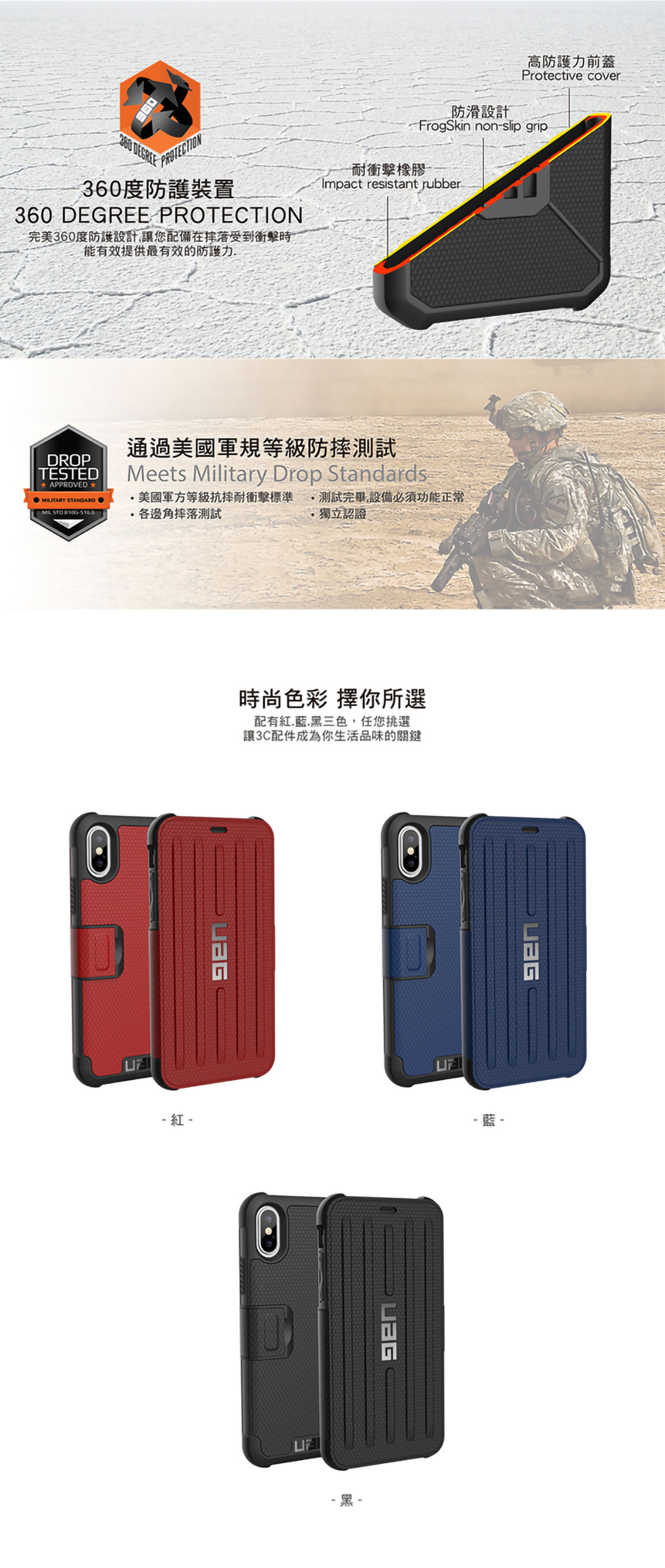 頂級版 耐衝擊防撞殼 美國軍規手機殼