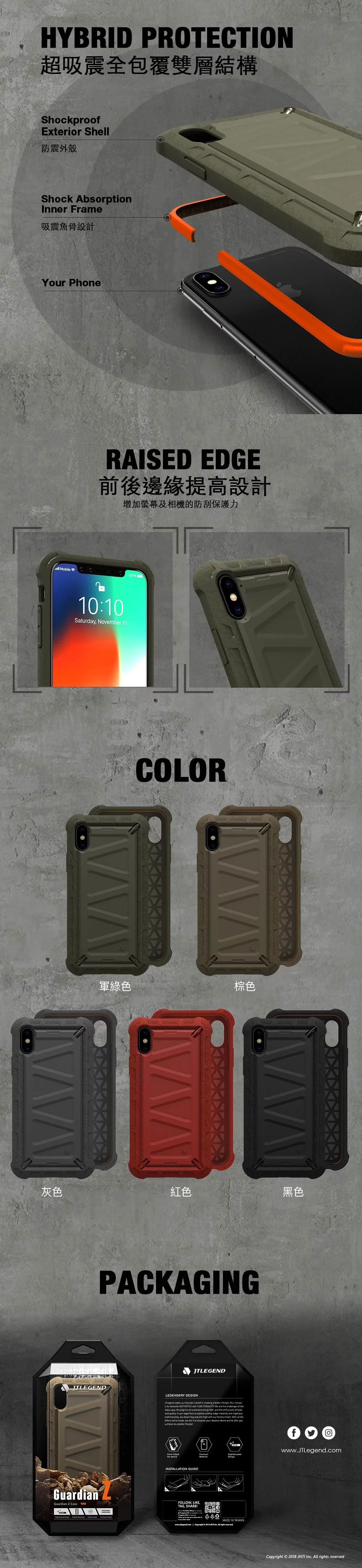 全包覆式雙材質：抗震＋吸震彈性衝擊技術（ElastShockTechnologyTM）超抗震科技