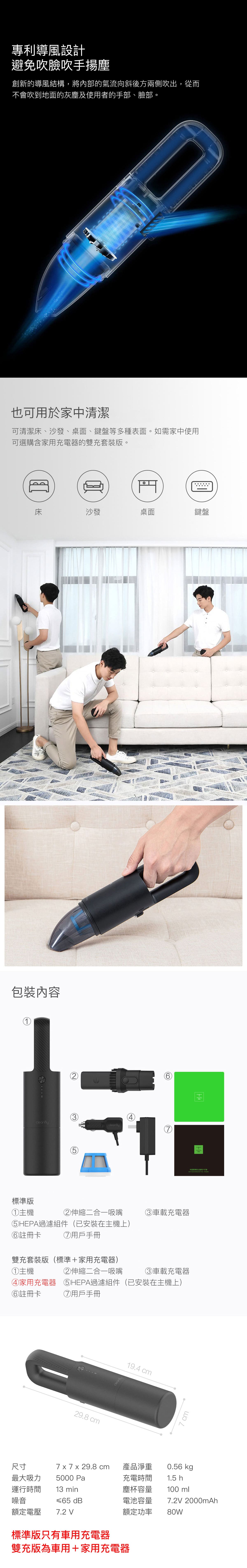 濾芯雙層過濾系統，HEPA濾網有效過濾0.3微米的微塵