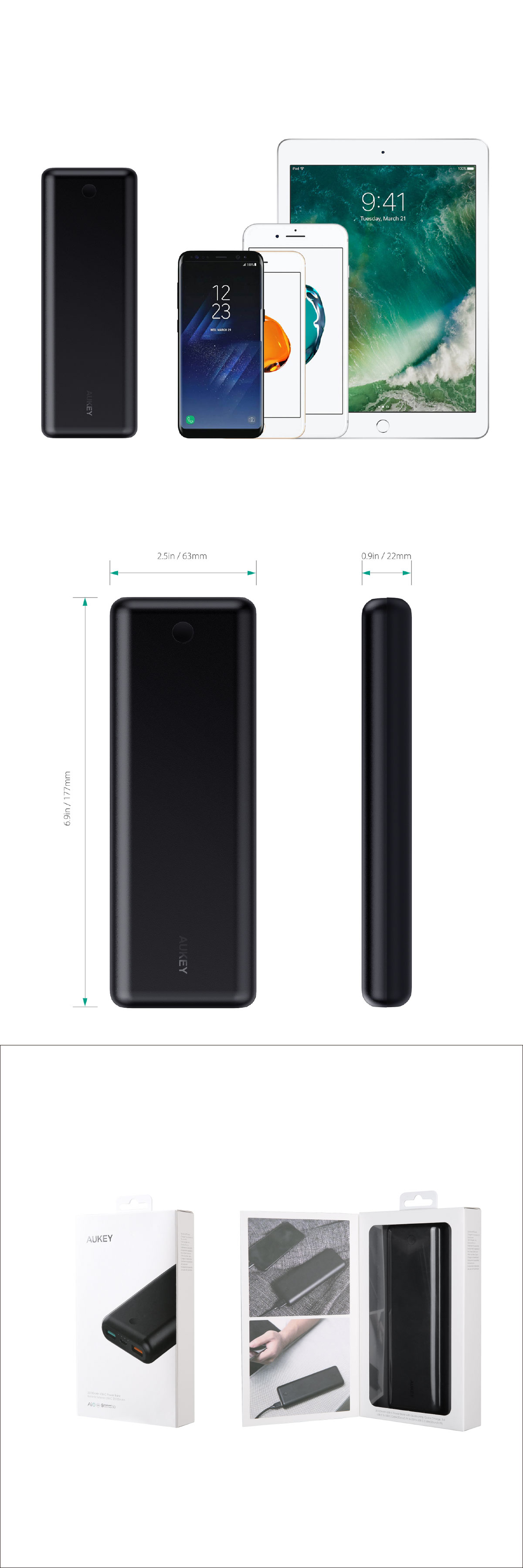 支援快速充電 內置保護措施避免受過度電流 過熱和過度充電