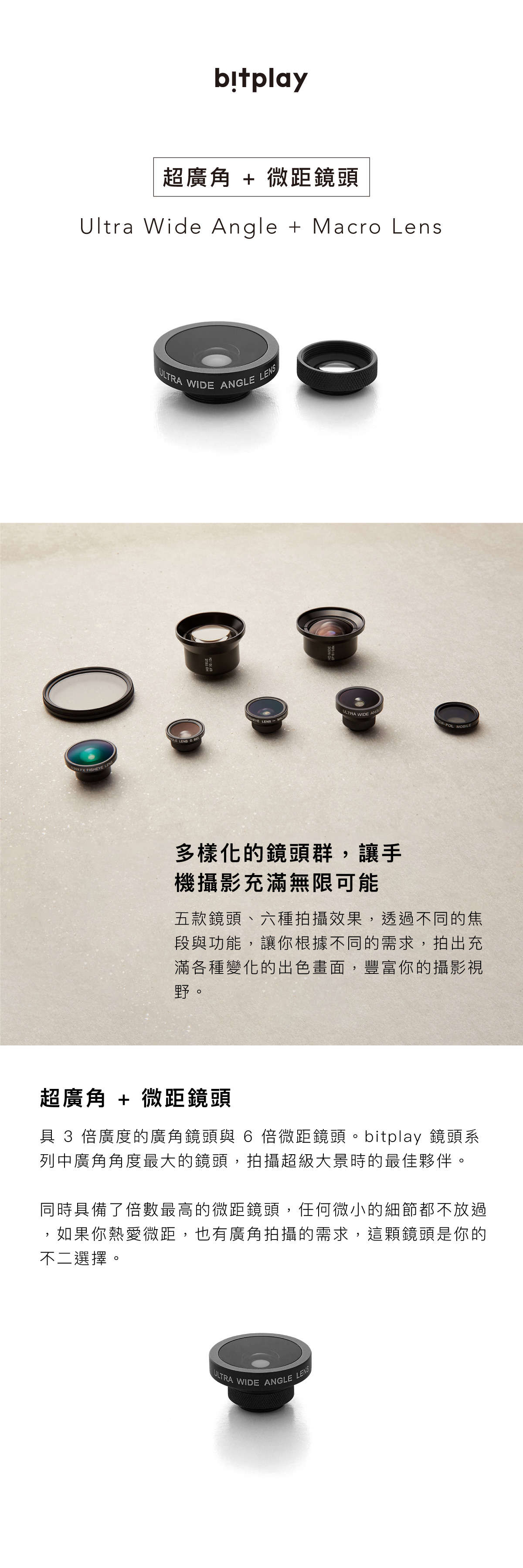 bitplay LENS-超廣角鏡頭+微距鏡頭