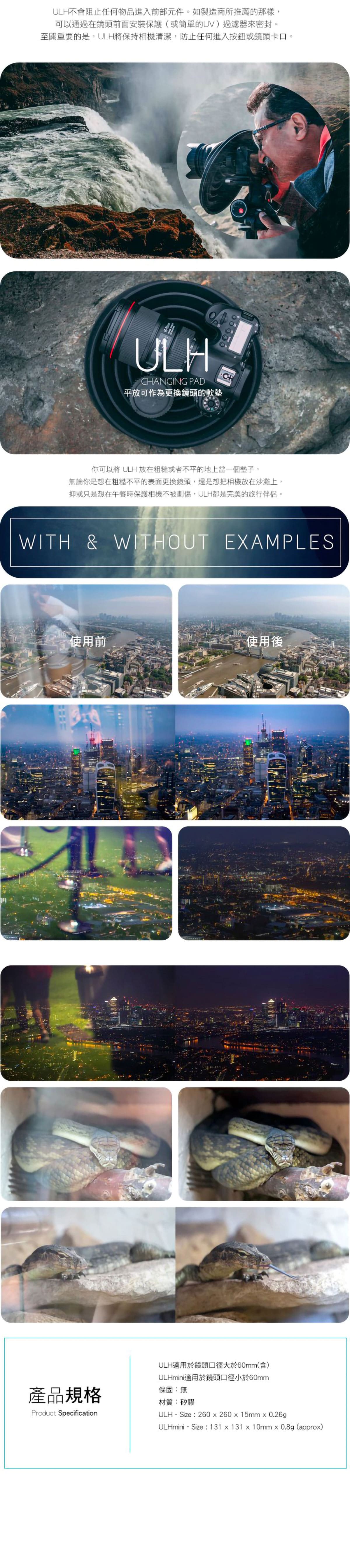 英國 ULH 防反光專業攝影遮光罩神器 Mini｜完全消除反光 比偏光鏡更好用