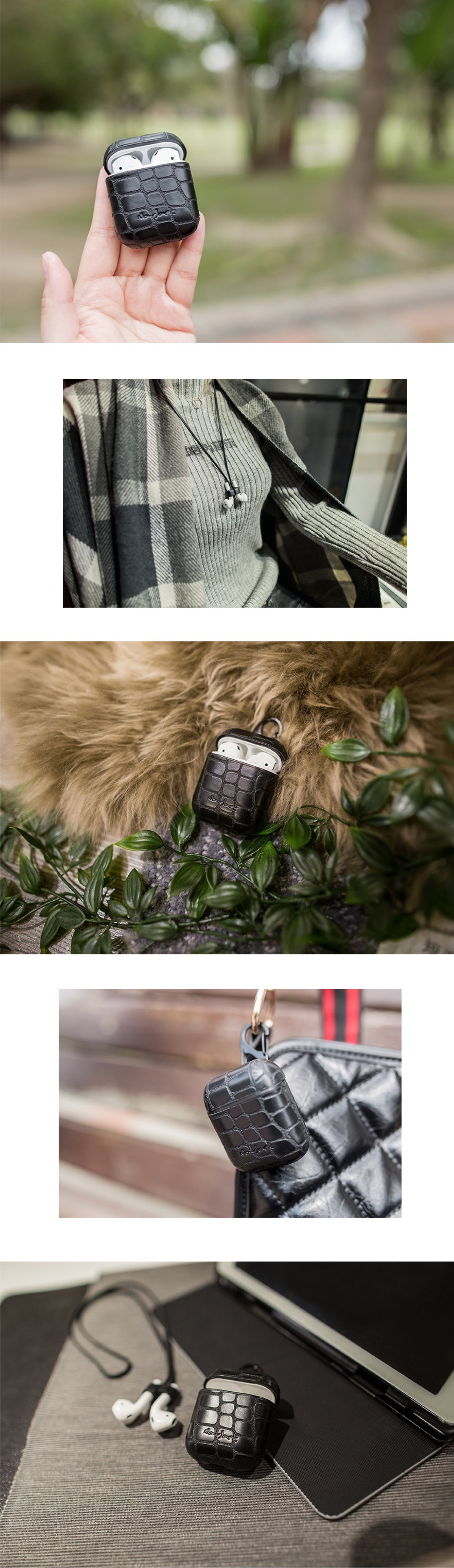 Pandora Series Airpods 藍芽耳機收納保護盒附掛繩|一體式防塵塞設計 無需拆殼 充電方便 可水洗 容易清潔 持久如新