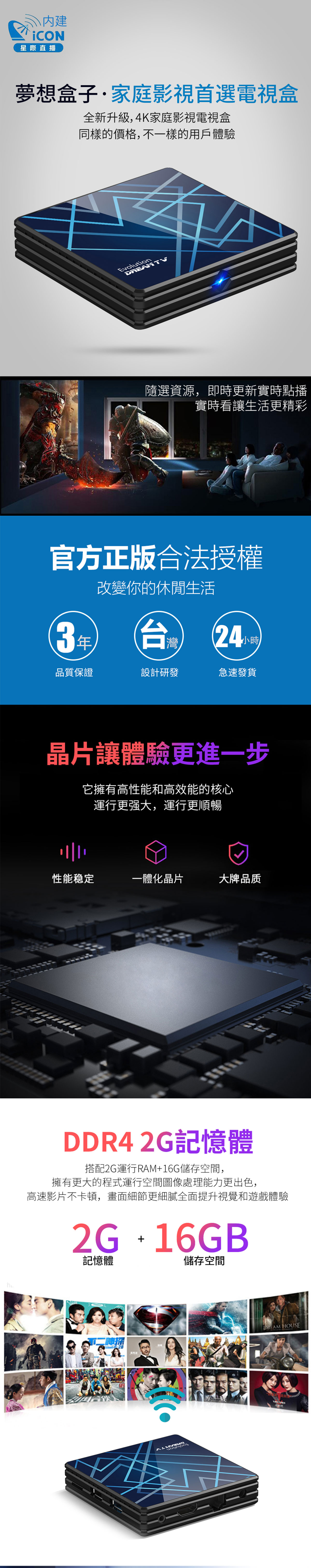 夢想盒子-進化 台灣團隊設計研發 經中華電信CDN傳送 穩定流暢
