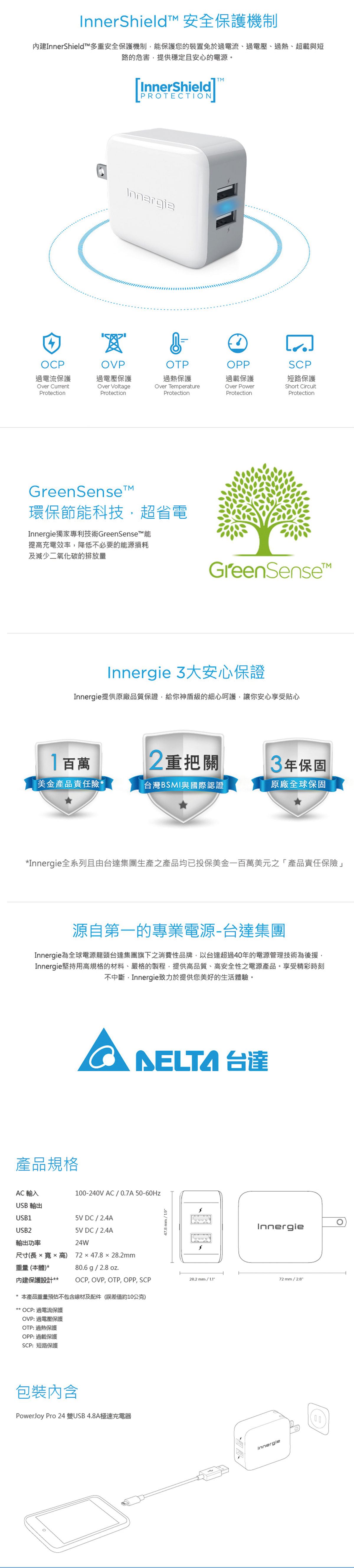 Ravpower 36W QC3.0 雙孔快速充電器