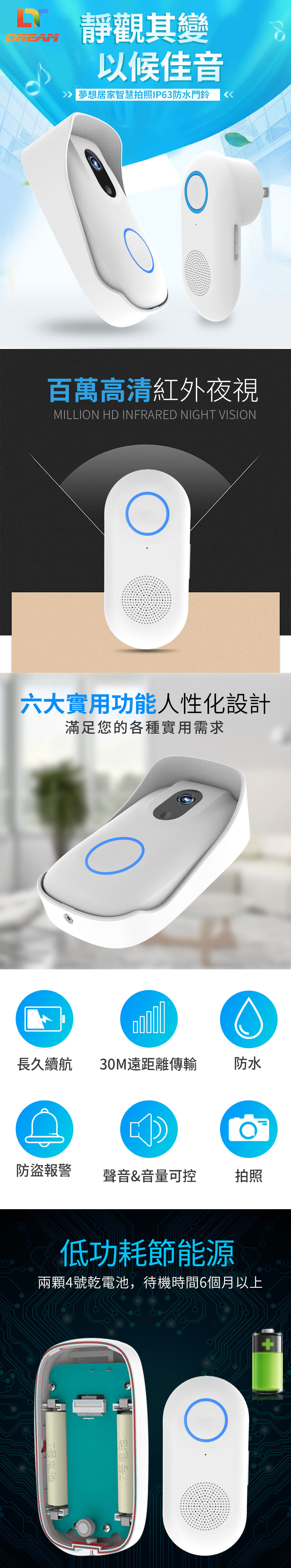 夢想智能拍照門鈴